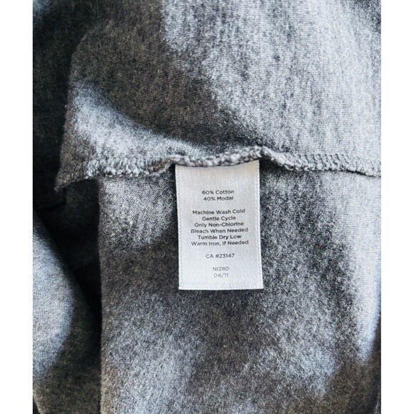 Talbots Black Gray Floral Crew Neck Pullover 3/4 Sleeve T Shirt Top Plus 2XP - Picture 6 of 7